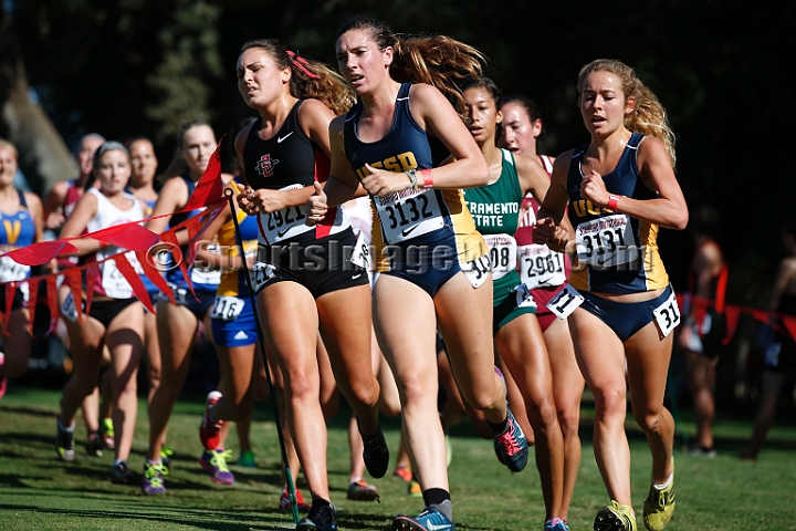 2014StanfordCollWomen-205.JPG - College race at the 2014 Stanford Cross Country Invitational, September 27, Stanford Golf Course, Stanford, California.